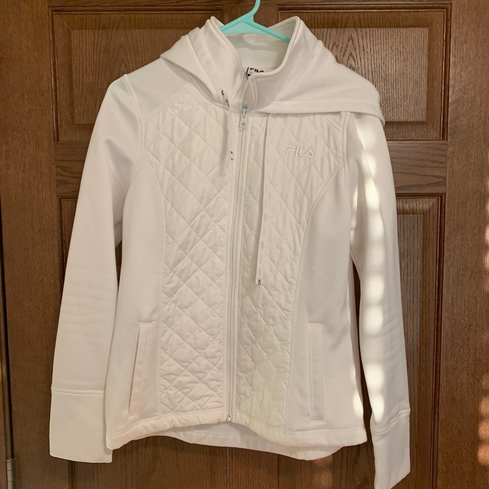 White Fila Full Zip
